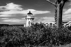 Doubling Point Lighthouse Tower in Maine -BW